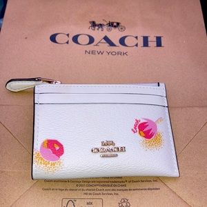 🔴COACH Mini Skinny Id Case With Pop Floral Print🔴
